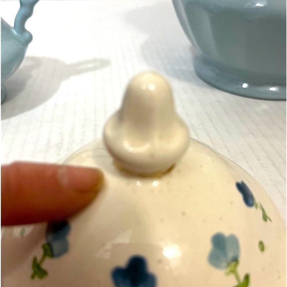 RARE Metlox Vernon Ware True Blue Tea/Coffee Pot With Lid - Picture 5 of 7